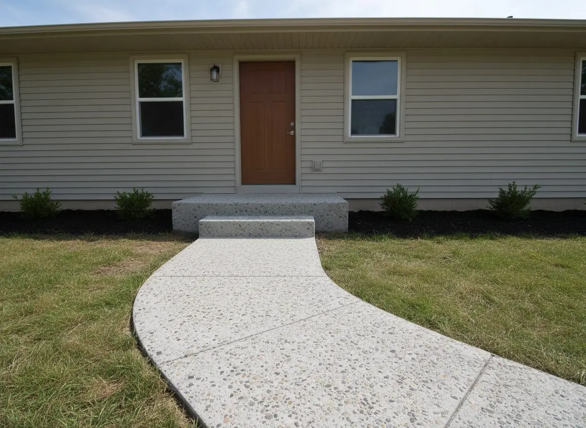 Exposed aggregate walkway in Danvers