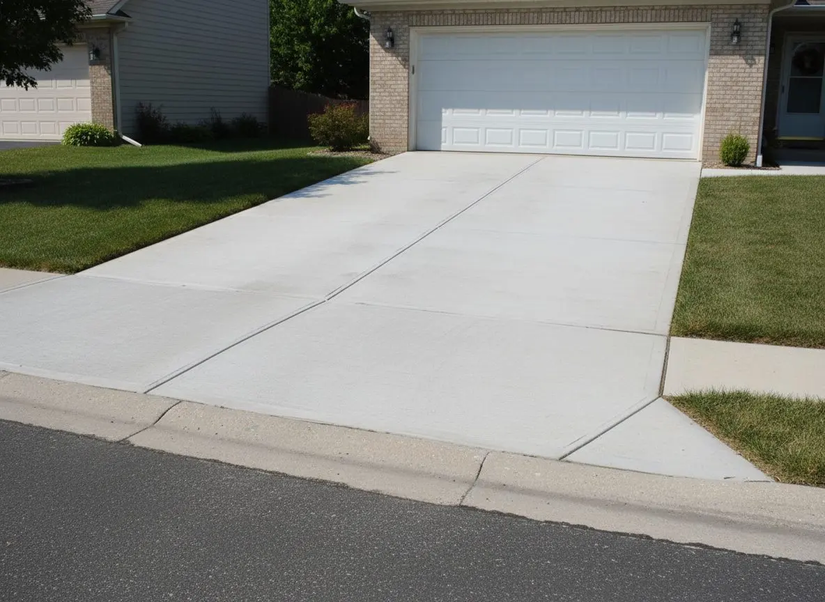 Driveway replacement, heaved slab in Bloomington